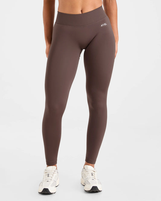 Leggings Femininas Sem Costura para Yoga | Cós Baixo Canelado | Empina Bumbum