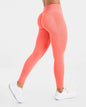 Leggings Femininas Sem Costura para Yoga | Cós Baixo Canelado | Empina Bumbum