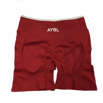 Conjunto de Shorts Desportivos Femininos | Yoga, Fitness e Ciclismo | Cinátura Elástica
