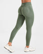 Leggings Femininas Sem Costura para Yoga | Cós Baixo Canelado | Empina Bumbum