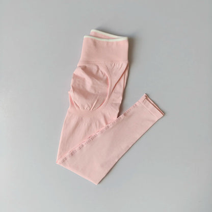 Leggings de Yoga Sem Costura de Cintura Média | Push-Up | Fitness e Corrida