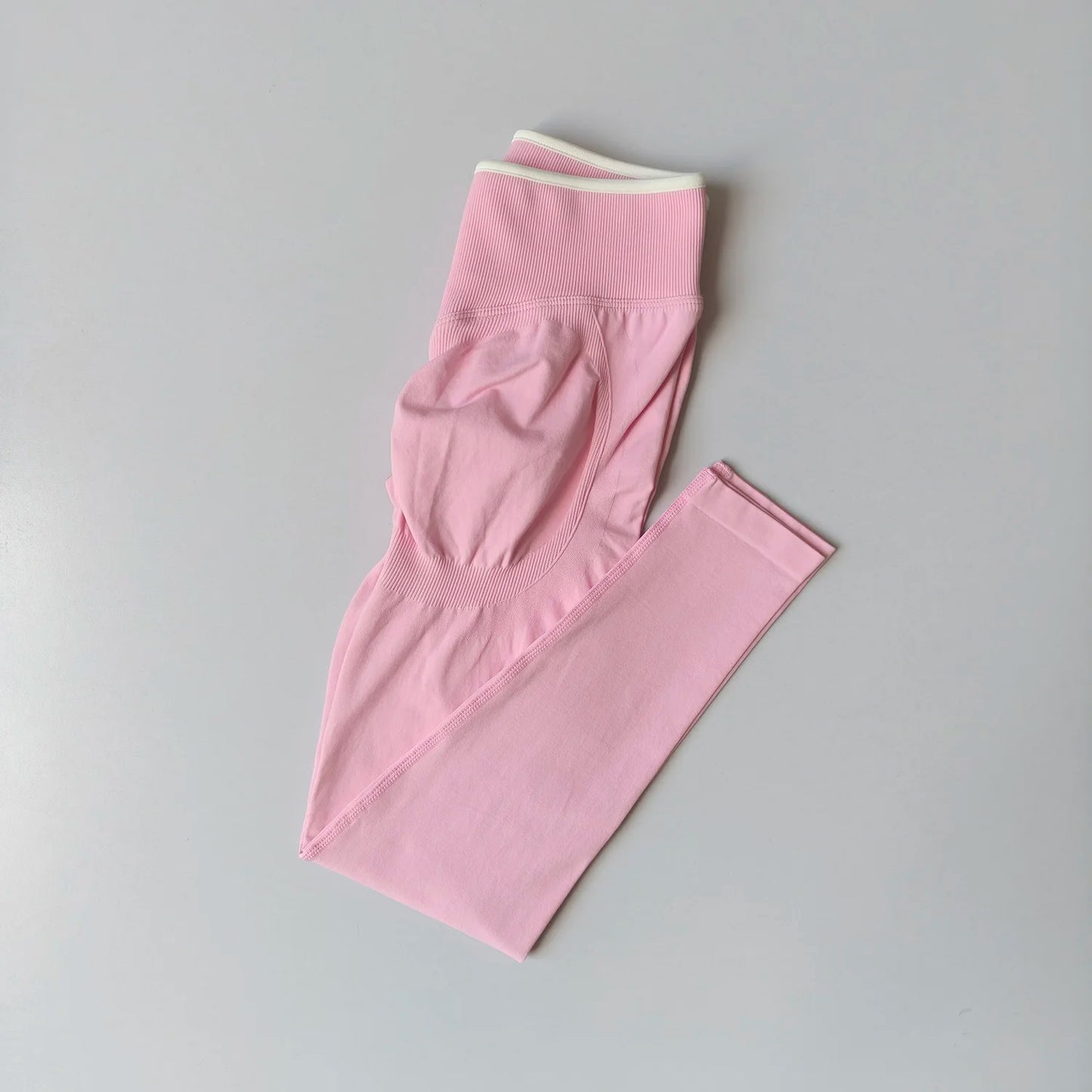 Leggings de Yoga Sem Costura de Cintura Média | Push-Up | Fitness e Corrida