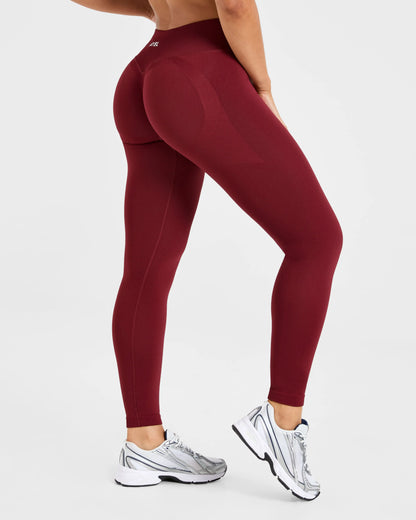 Leggings Femininas Sem Costura para Yoga | Cós Baixo Canelado | Empina Bumbum