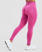 Leggings Femininas Sem Costura para Yoga | Cós Baixo Canelado | Empina Bumbum