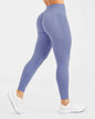 Leggings Femininas Sem Costura para Yoga | Cós Baixo Canelado | Empina Bumbum