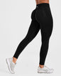 Leggings Femininas Sem Costura para Yoga | Cós Baixo Canelado | Empina Bumbum