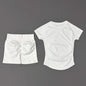 Conjunto Fitness Feminino 2 Peças | Camiseta Manga Curta e Shorts Canelado Cintura Alta | Empina Bumbum