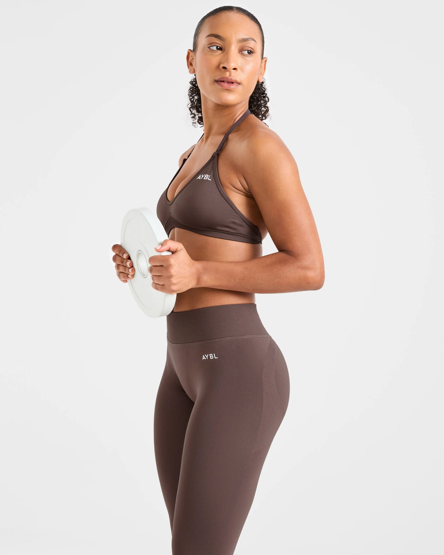 Leggings Femininas Sem Costura para Yoga | Cós Baixo Canelado | Empina Bumbum